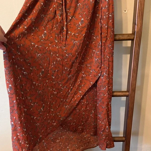 Roolee Terracotta Floral Midi Dress - Picture 5 of 6